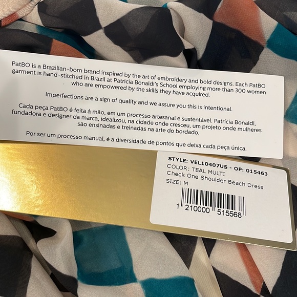 PatBO NWT one shoulder beach dress, size medium - Picture 2 of 5